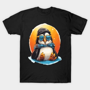 Penguin relaxing with glasses T-Shirt